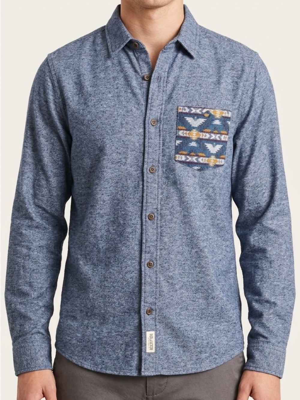 Hollister Aztec Pocket Flannel Shirt